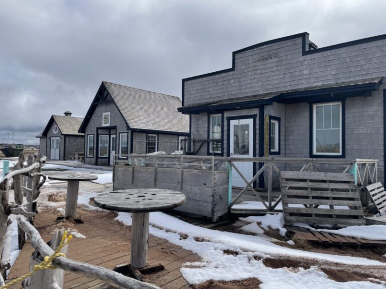 Le camping sur le stationnement du site de l'AnseauxBaleiniers de